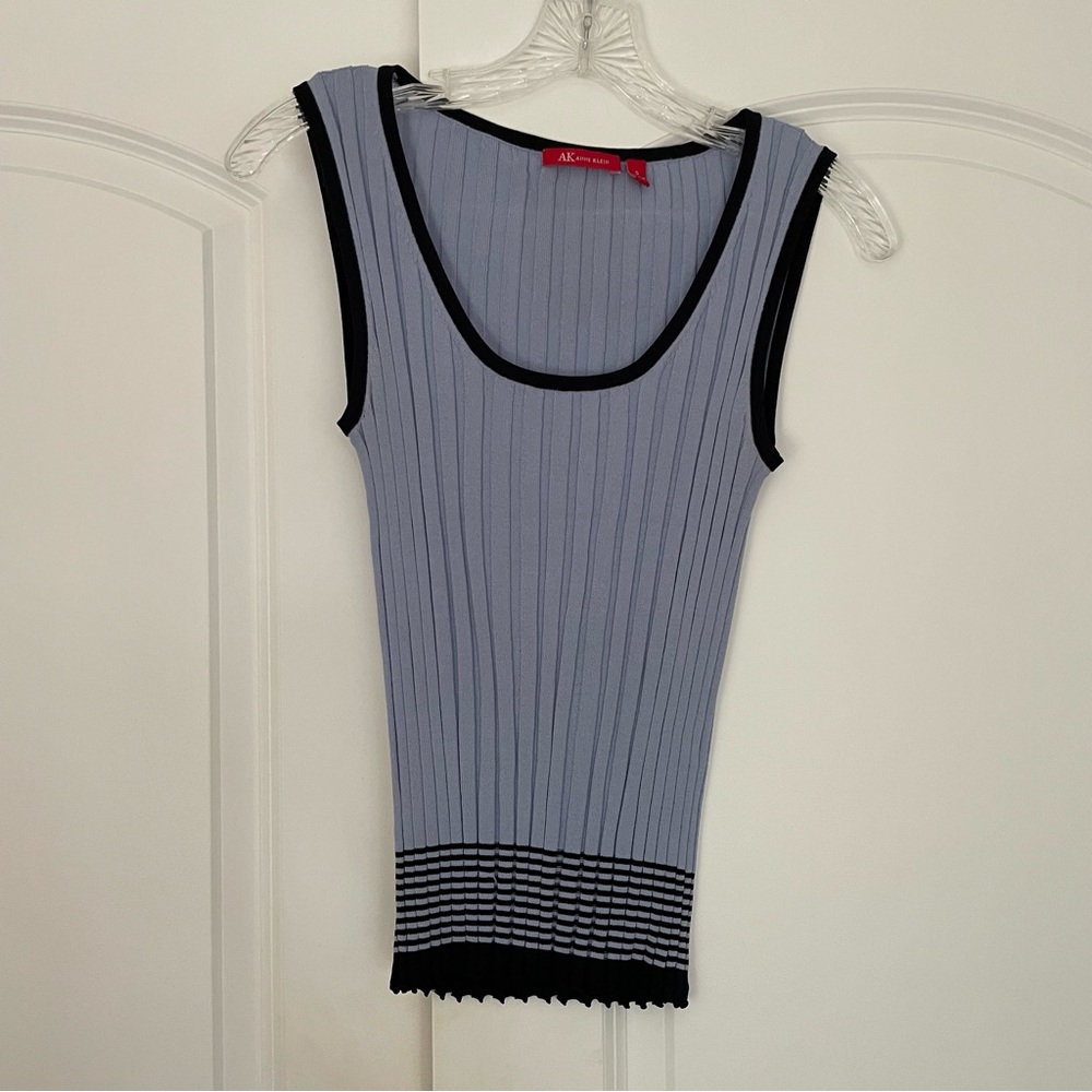 ribbed blue tank